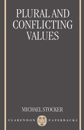 Michael Stocker - Plural and Conflicting Values, Häftad
