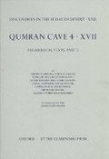 Discoveries in the Judaean Desert: Volume XXII. Qumran Cave 4: XVII
