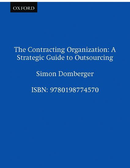 Simon Domberger - The Contracting Organization, Häftad