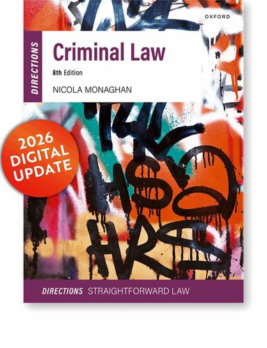 Nicola Monaghan - Criminal Law Directions, Häftad