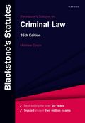 Blackstone's Statutes on Criminal Law