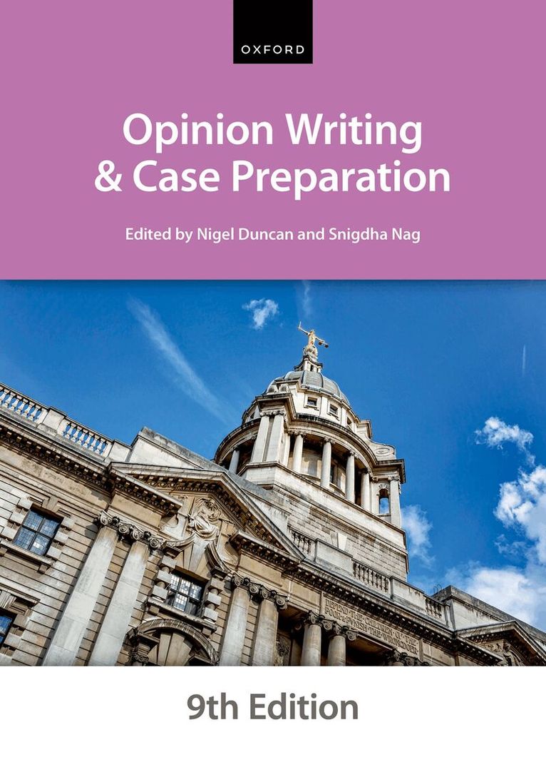 The City Law School - Opinion Writing and Case Preparation, Häftad. Tillgänglighet: Lägg i varukorg