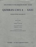 Discoveries in the Judaean Desert: Volume XXXIII: Unidentified Fragments from Qumran Cave 4