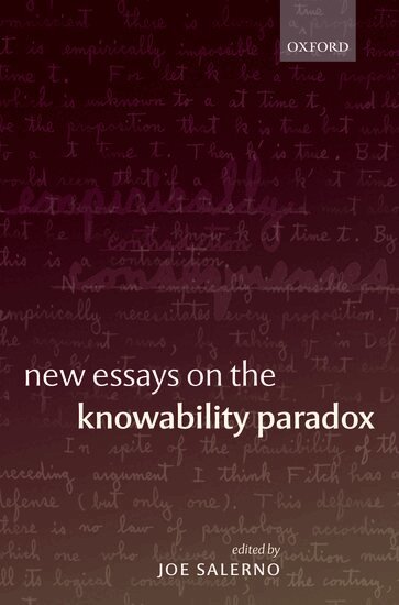 Salerno (Ed), Joe Salerno - New Essays on the Knowability Paradox, Inbunden