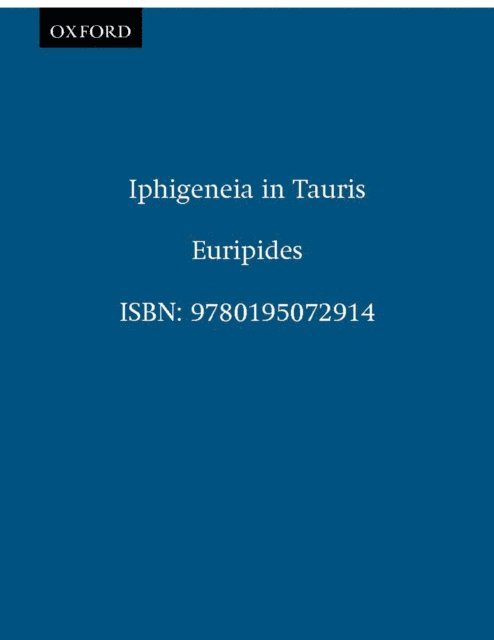 Richmond Lattimore, Euripides - Iphigeneia in Tauris, E-bok