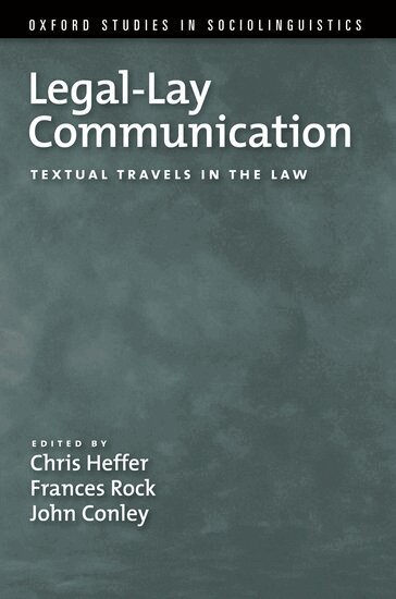 Chris Heffer, Chris Heffer, Frances Rock, John Conley - Legal-Lay Communication, Häftad