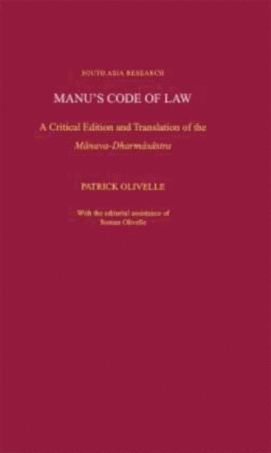 Patrick Olivelle - Manu's Code of Law, E-bok