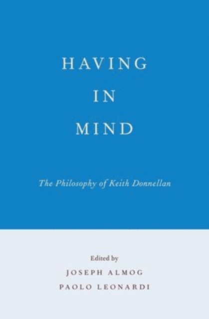 Paolo Leonardi, Joseph Almog - Having in Mind, E-bok