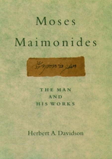 Herbert Davidson - Moses Maimonides, E-bok. Tillgänglighet: Lägg i varukorg