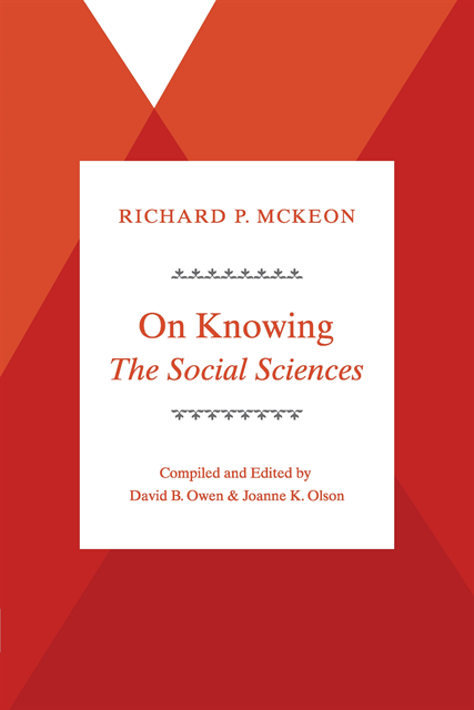 Richard P. McKeon, Joanne K. Olson, David B. Owen - On Knowing--The Social Sciences, E-bok
