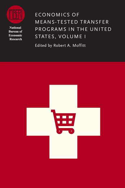 Robert A. Moffitt - Economics of Means-Tested Transfer Programs in the United States, Volume I, E-bok