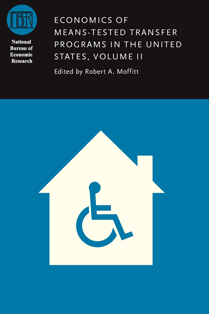 Robert A. Moffitt - Economics of Means-Tested Transfer Programs in the United States, Volume II, E-bok