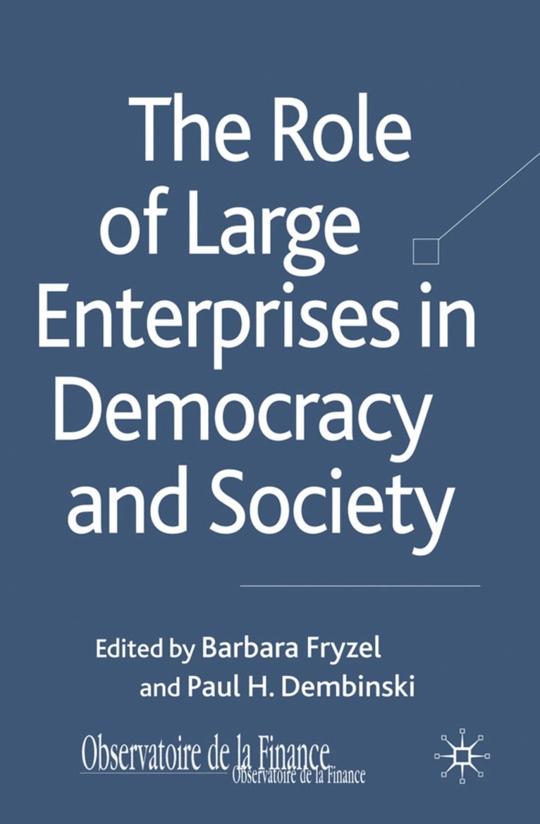 B. Fryzel, P. Dembinski - Role of Large Enterprises in Democracy and Society, Inbunden. Tillgänglighet: Lägg i varukorg