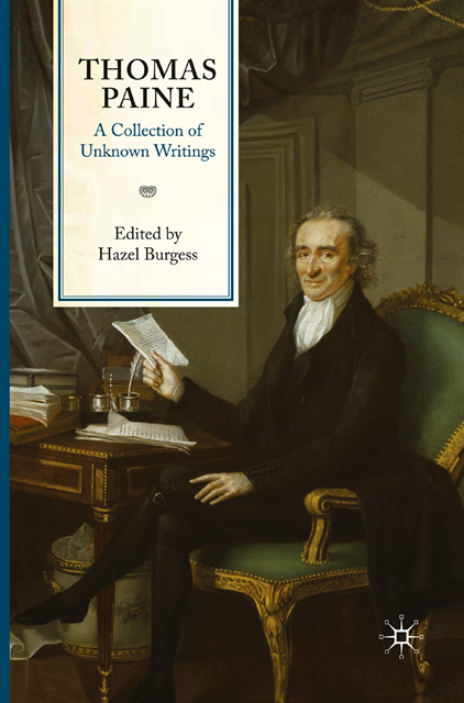 H. Burgess - Thomas Paine: A Collection of Unknown Writings, E-bok