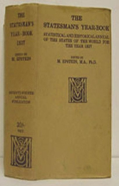 M. Epstein - Statesman's Year-Book, E-bok