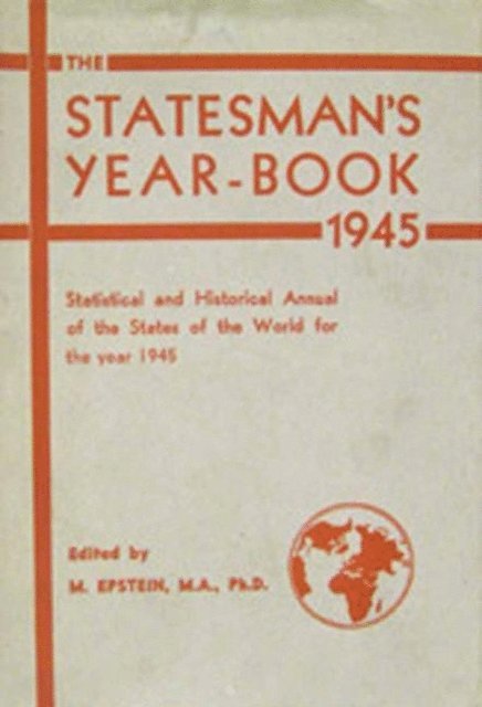 M. Epstein - Statesman's Year-Book, E-bok