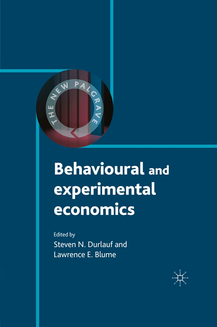 L. Blume, Steven Durlauf - Behavioural and Experimental Economics, E-bok
