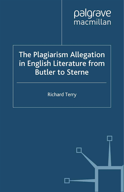 R. Terry - Plagiarism Allegation in English Literature from Butler to Sterne, E-bok
