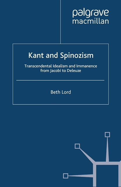 B. Lord - Kant and Spinozism, E-bok