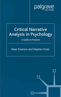 Critical Narrative Analysis in Psychology