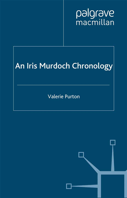 V. Purton - Iris Murdoch Chronology, E-bok