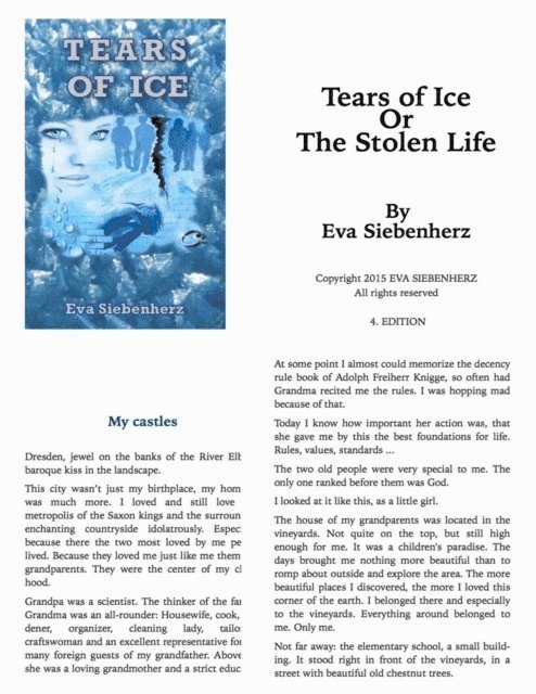 Eva Siebenherz - Tears of Ice or The Stolen Life, E-bok