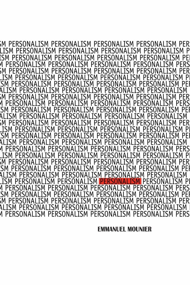 Emmanuel Mounier - Personalism, Häftad