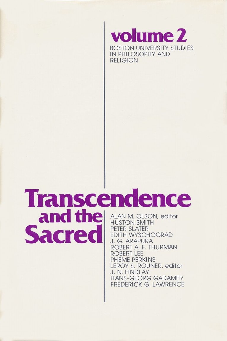Alan Olson - Transcendence and the Sacred, Inbunden. Tillgänglighet: Lägg i varukorg