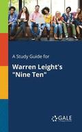 A Study Guide for Warren Leight's &quot;Nine Ten&quot;