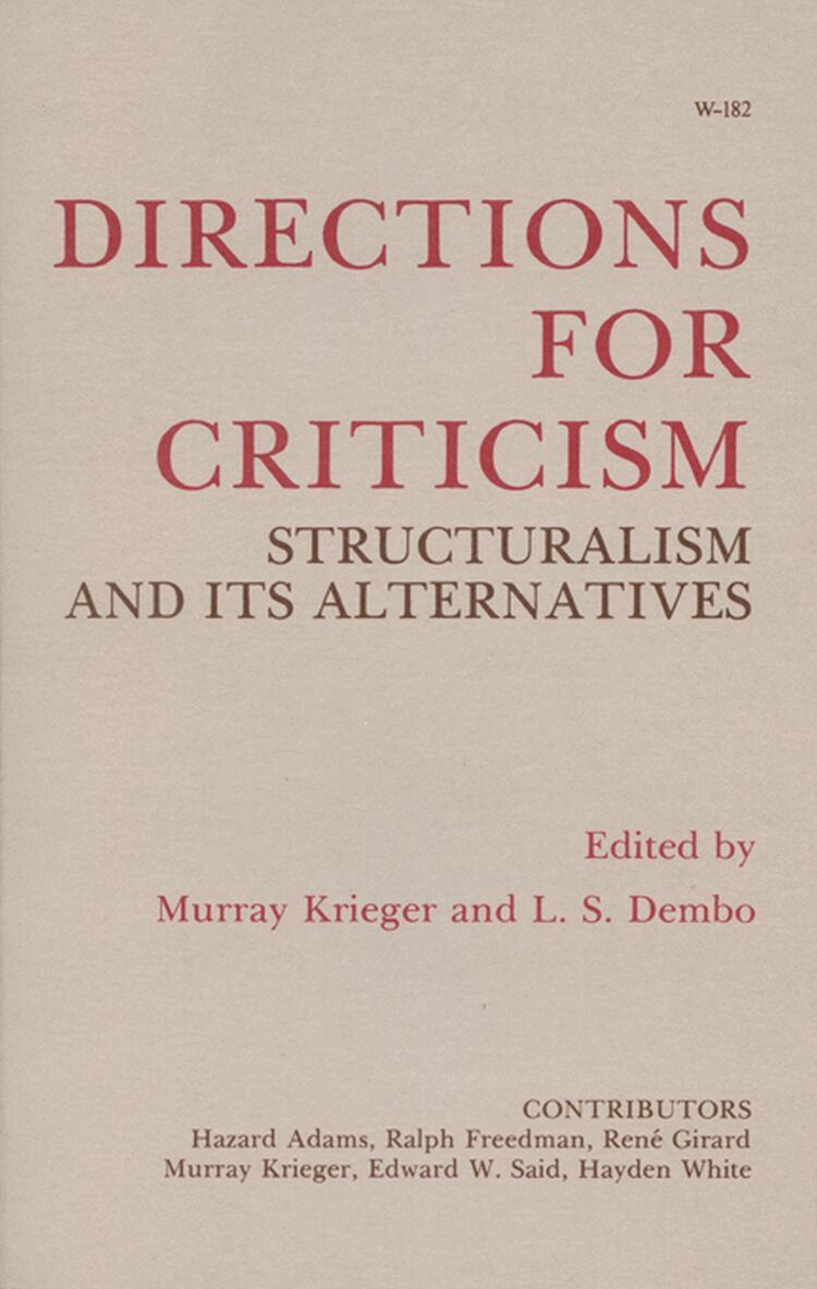 Murray Krieger - Directions for Criticism, Häftad. Tillgänglighet: Tillfälligt slut