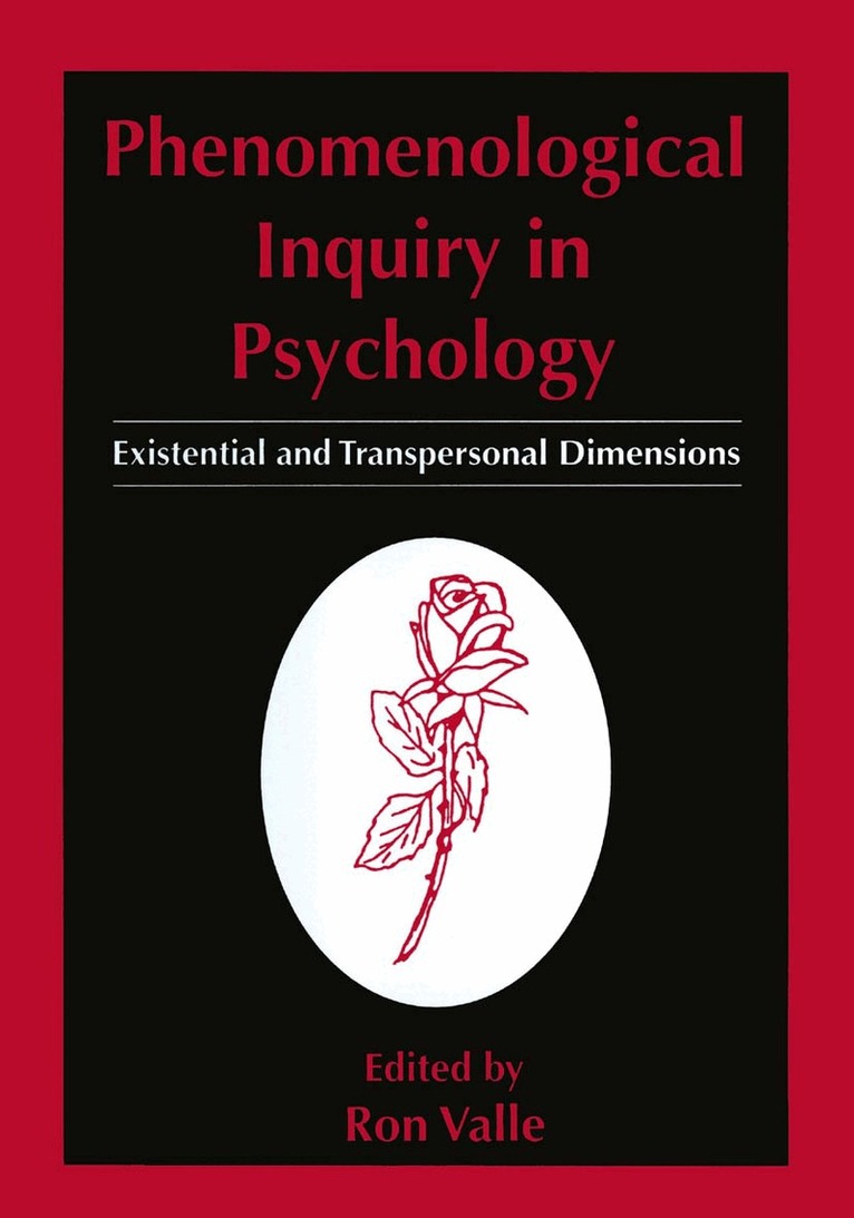 Valle, Ron Valle, Ron Valle - Phenomenological Inquiry in Psychology, Inbunden