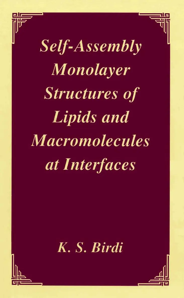 K.S. Birdi - Self-Assembly Monolayer Structures of Lipids and Macromolecules at Interfaces, Inbunden. Tillgänglighet: Lägg i varukorg