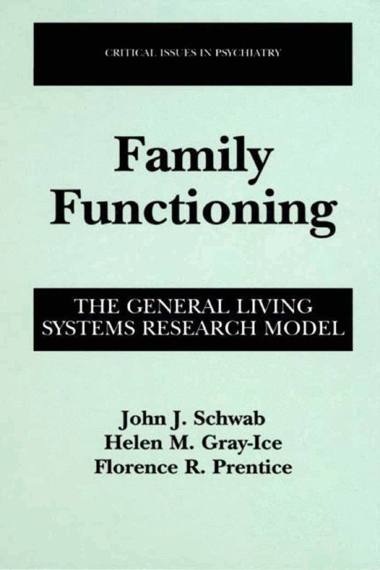 John J. Schwab, Helen Gray-Ice, Florence R. Prentice - Family Functioning, Inbunden