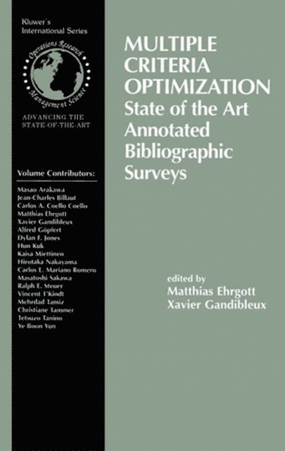 Xavier Gandibleux - Multiple Criteria Optimization, E-bok