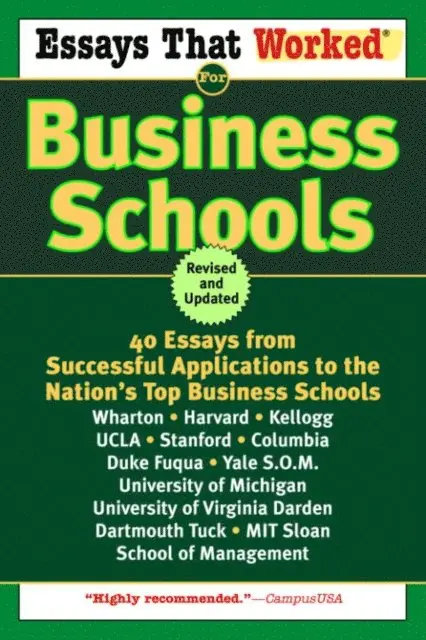 Brian Kasbar, Boykin Curry - Essays That Worked for Business Schools (Revised), E-bok. Tillgänglighet: Lägg i varukorg