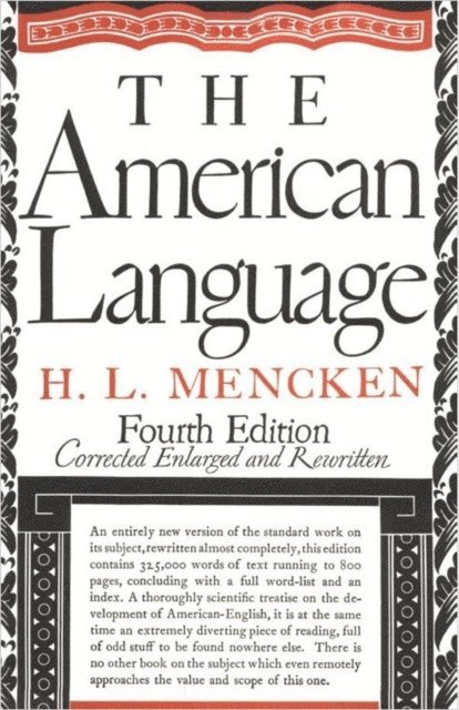 H.L. Mencken - American Language, E-bok