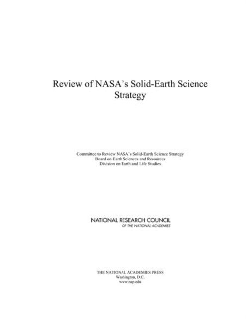 Review of NASA's Solid-Earth Science Strategy