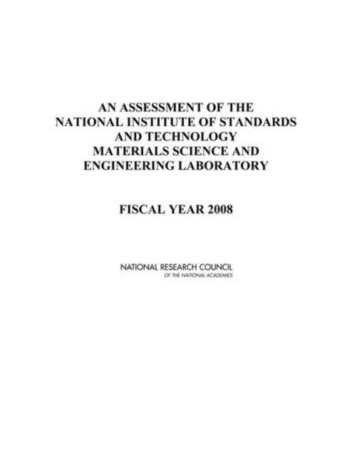 Panel on Materials Science and Engineering, Laboratory Assessments Board, Division on Engineering and Physical Sciences, National Research Council - Assessment of the National Institute of Standards and Technology Materials Science and Engineering Laboratory, E-bok