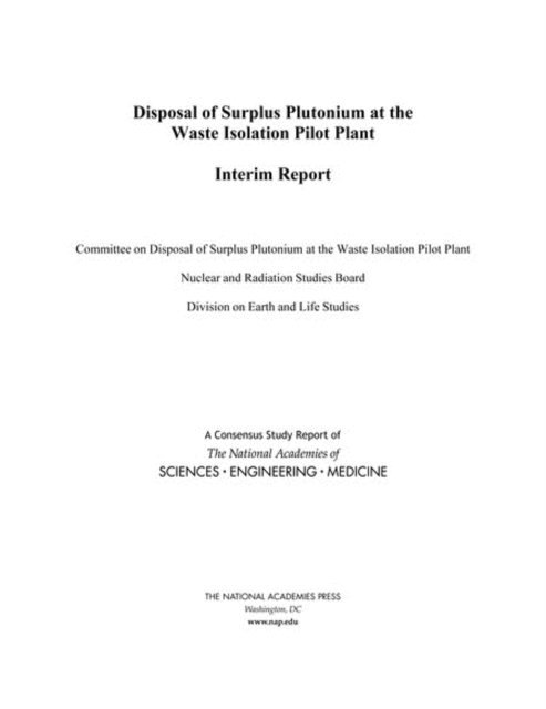 Disposal of Surplus Plutonium at the Waste Isolation Pilot Plant
