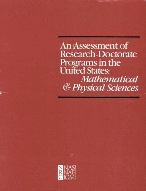 Committee on an Assessment of Quality-Related Characteristics of Research-Doctorate Programs in the United States, American Council of Learned Sciences, American Council on Education, National Research Council, Social Science Research Council - Assessment of Research-Doctorate Programs in the United States, E-bok