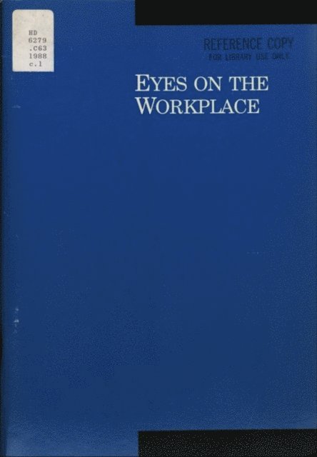 Committee on Vision, Commission on Behavioral and Social Sciences and Education, Division of Behavioral and Social Sciences and Education, National Research Council - Eyes on the Workplace, E-bok