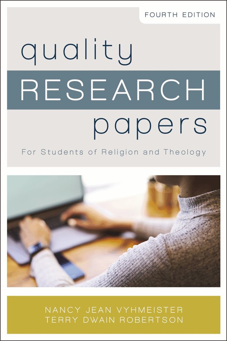 Nancy Jean Vyhmeister, Terry Dwain Robertson - Quality Research Papers, Häftad. Tillgänglighet: Lägg i varukorg