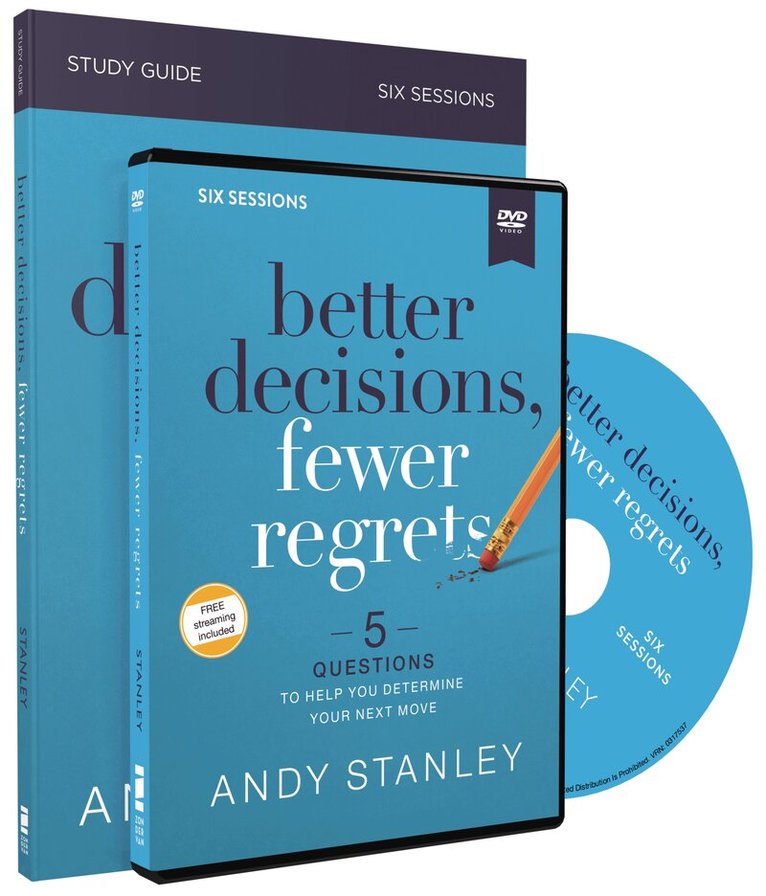 Andy Stanley - Better Decisions, Fewer Regrets Study Guide with DVD, Häftad