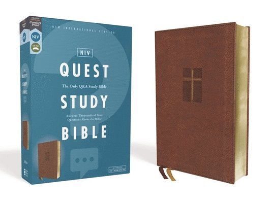 Zondervan, Christianity Today Intl - Niv, Quest Study Bible, Leathersoft, Brown, Comfort Print, Inbunden
