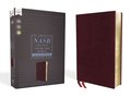 NASB, Thinline Bible, Large Print, Bonded Leather, Burgundy, Red Letter, 1995 Text, Comfort Print