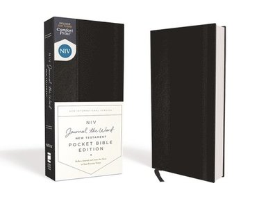NIV, Journal the Word New Testament (Perfect for Note-Taking), Pocket Bible Edition, Hardcover, Black, Red Letter, Comfort Print av Zondervan