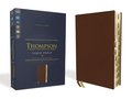 Niv, Thompson Chain-Reference Bible, Large Print, Genuine Leather, Cowhide, Brown, Red Letter, Art Gilded Edges, Thumb Indexed, Comfort Print