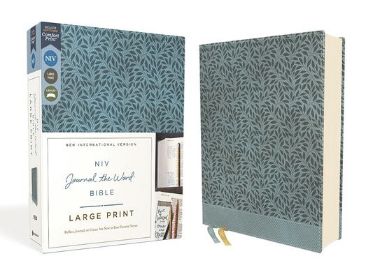 Zondervan - Niv, Journal the Word Bible (Perfect for Note-Taking), Large Print, Leathersoft, Teal, Red Letter, Comfort Print, Inbunden