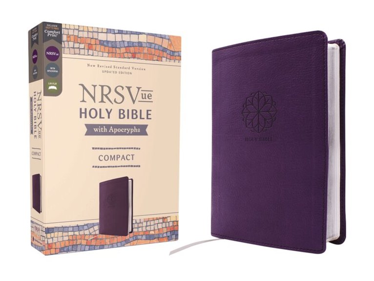 Zondervan - NRSVue, Holy Bible with Apocrypha, Compact, Leathersoft, Purple, Comfort Print, Inbunden