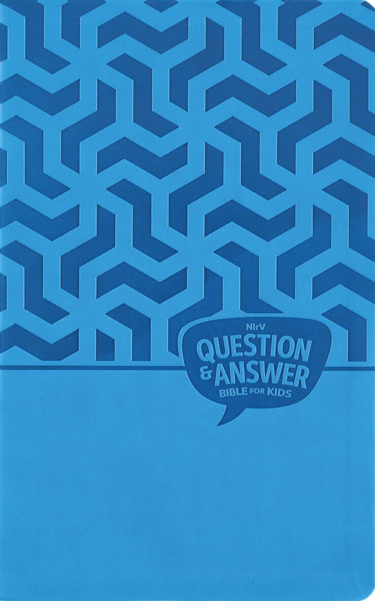 Zonderkidz - NIrV, Question and Answer Bible for Kids, Leathersoft, Blue, Comfort Print, Inbunden